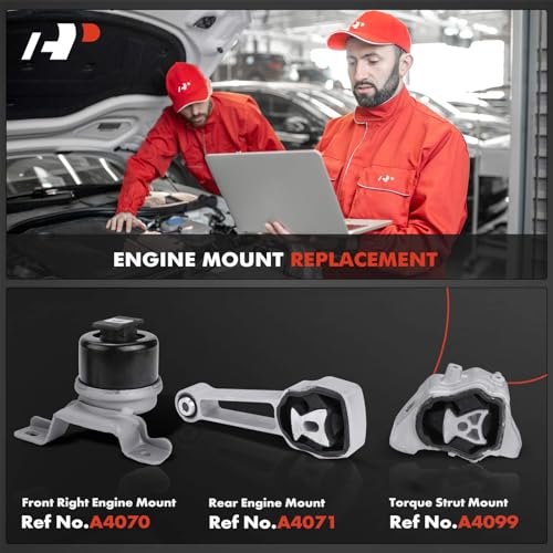 A-Premium Engine Motor Mount and Torque Strut Mount Kit Compatible with Volvo XC60 2010-2016, S60 2011-2016, XC70 2008-2015, S80 2007-2015, V60 2015-2016, V70 2008-2010, 3.0L 3.2L, 3-PC Set - Image 2