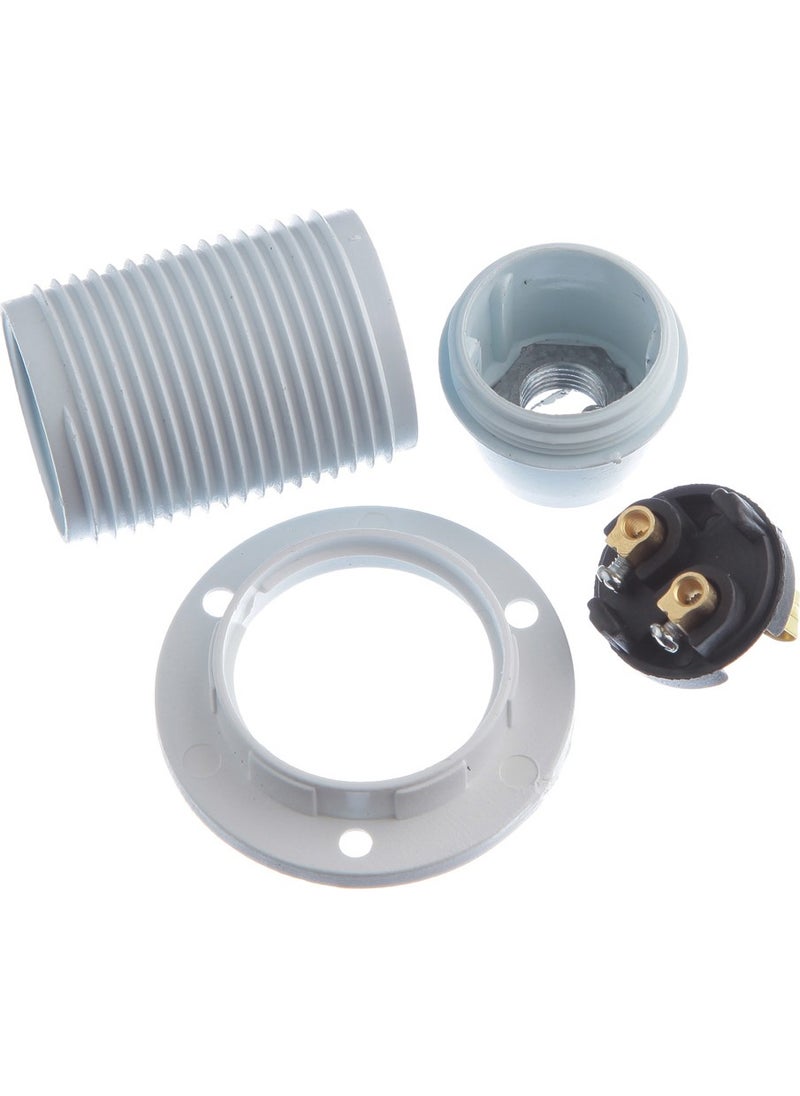 Tek-İş - Single-Work Socket E-14 Full Tooth Washer E14 White - Image 1