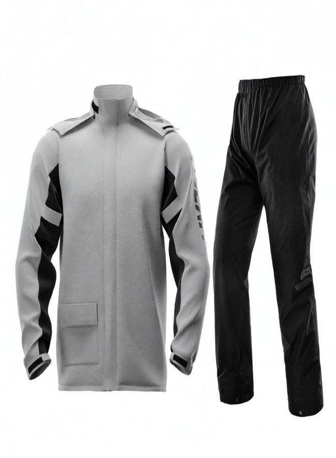 Sulaite Waterproof Rain Coat Pants Set with Invisible Shoes Cover Rainproof Suit for Mortorcycling Cycling Fishing Camping - Image 1