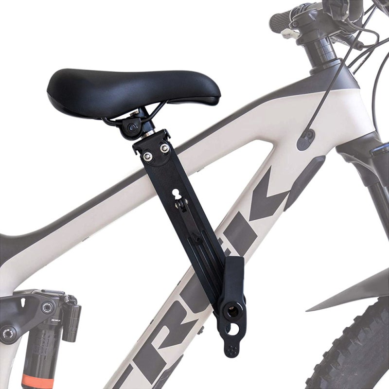 Front-Loading Child Bike Seat: Black Adjustable Angle - Universal For Adult Mountain Bikes, Easy Install Remove, Full Rubber Protective Bracket for Parent-Child Interaction - Image 2