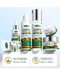 SADOER Licorice Root Six Pieces Skin Care Set with Facial Cleanser Eye Cream Repair Toner Repair Serum Repair Lotion and Face Cream with Licorice Root Extract Skincare Set Hydrate Whiten Brightens with Vitamin C  - Image 4