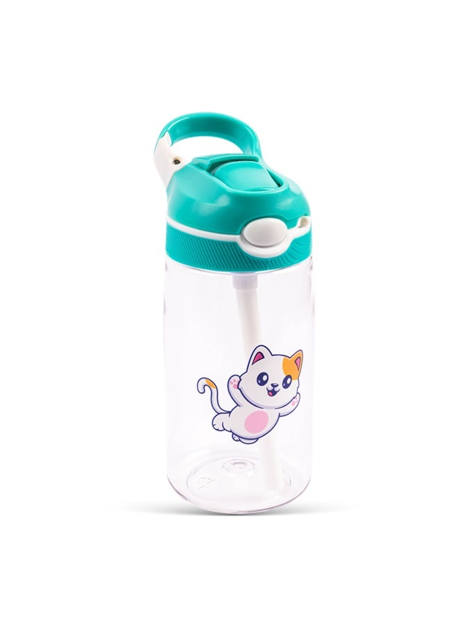 Cocobee-Tritan Water Bottle, Bpa Free, Push Button Open, Leakproof, 480Ml, 3 Years+ - Green - Image 1