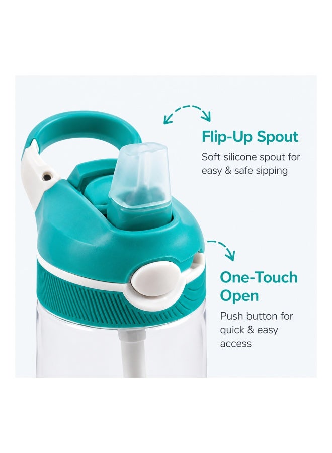 Cocobee-Tritan Water Bottle, Bpa Free, Push Button Open, Leakproof, 480Ml, 3 Years+ - Green - Image 5