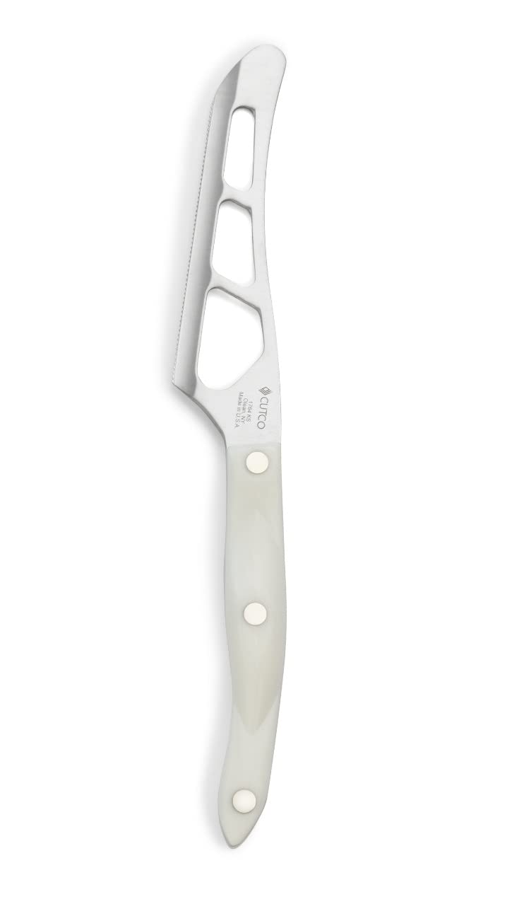CUTCO Model 1764 Traditional Cheese Knife 538 Micro DoubleDedge blade Pearl White Handle