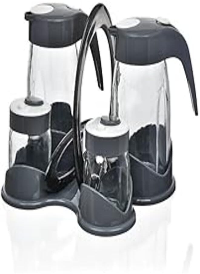 Bager Bager Quella Oil Bottle And Salt & Pepper Set, Grey 