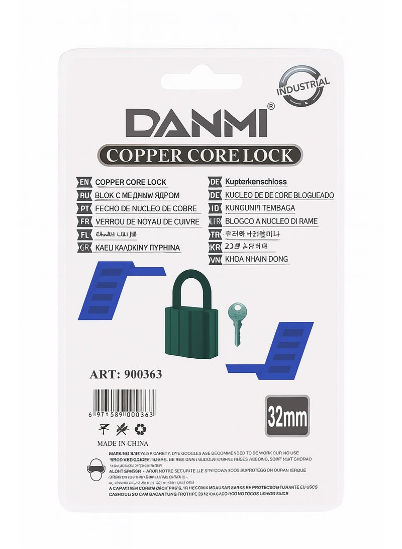 DANMI 63mm Copper Core Padlock – Industrial Heavy-Duty Security Lock with 3 Keys (ART: 900363) - Image 2
