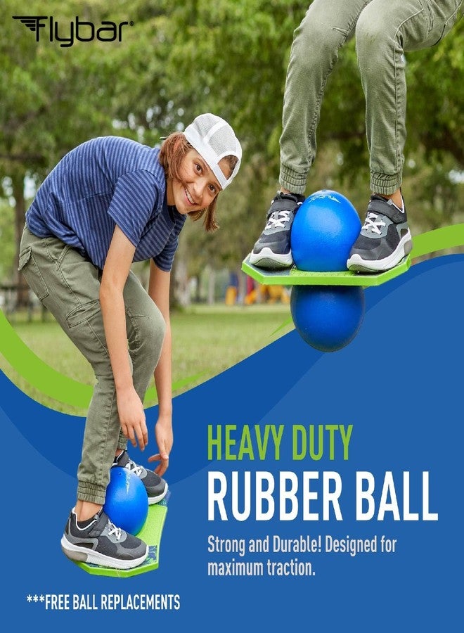 Flybar Dino Pogo Ball for Kids, Jump Trick Bounce Board with Pump and Strong Grip Deck - Image 3
