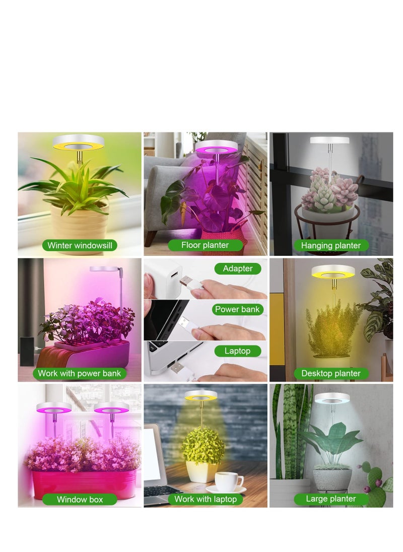 SYOSI - LED Grow Light, Full Spectrum Growing Lamp for Indoor Plants, 9 Adjustable Brightness 180° Rotatable Light Panel - Image 1