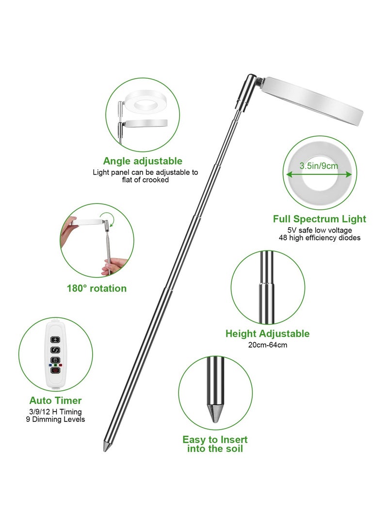 SYOSI - LED Grow Light, Full Spectrum Growing Lamp for Indoor Plants, 9 Adjustable Brightness 180° Rotatable Light Panel - Image 1