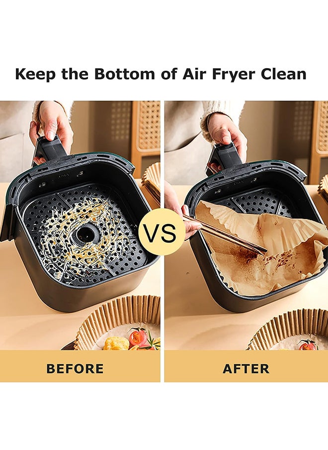 Home 100Pcs Air Fryer Disposable Paper Liner, Air Fryer Liners Square, Baking Paper for Air Fryer Water-proof,Parchment Paper for Baking Roasting Microwave,16cm,Square  - Image 4