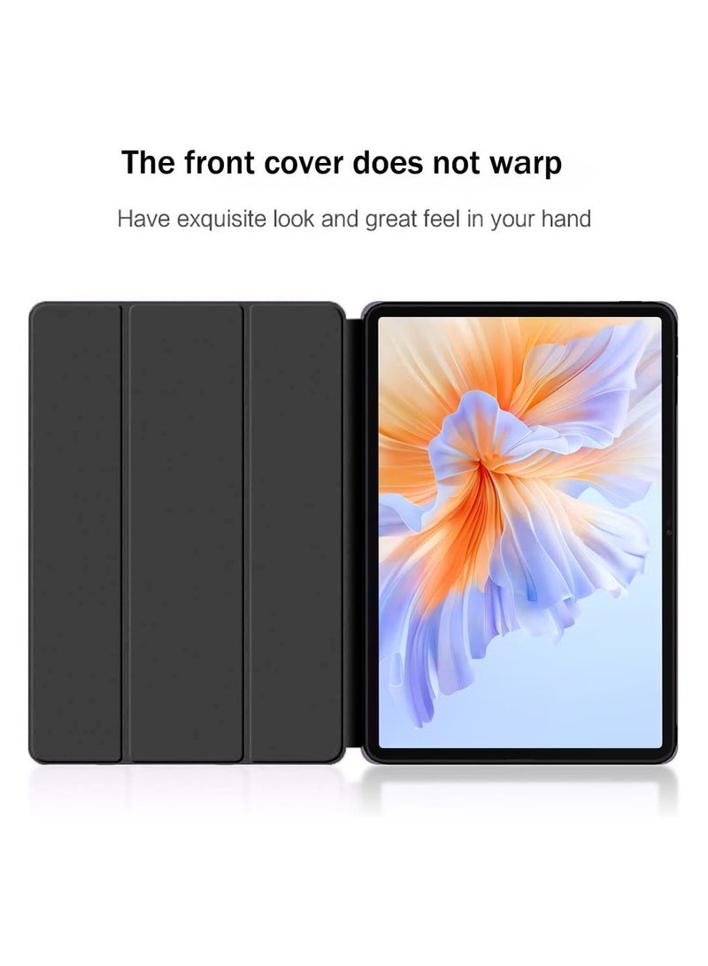 Wtech Honor Pad V9 11.5 2024 (11.5 inches) Smart Flip Auto Awake/Auto Sleep Leather Texture with Pen Holder Case Cover (TCFPSR) - Black - Image 3