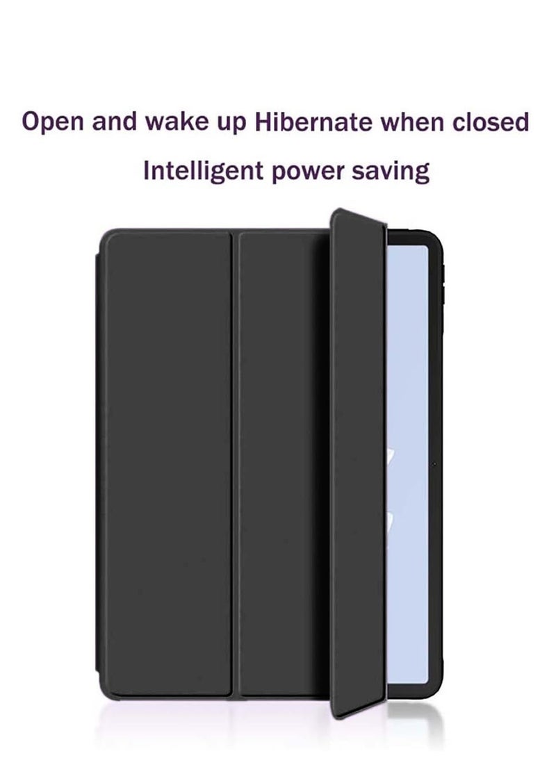 Wtech Honor Pad V9 11.5 2024 (11.5 inches) Smart Flip Auto Awake/Auto Sleep Leather Texture with Pen Holder Case Cover (TCFPSR) - Black - Image 4