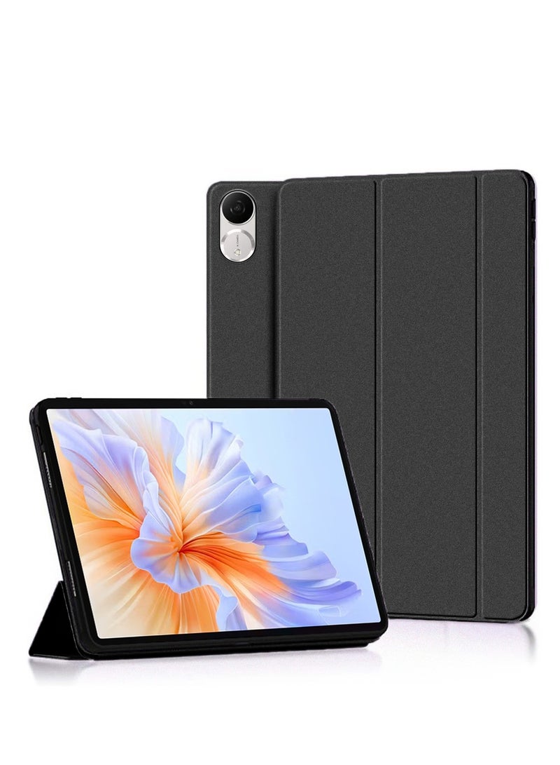 Wtech Honor Pad V9 11.5 2024 (11.5 inches) Smart Flip Auto Awake/Auto Sleep Leather Texture with Pen Holder Case Cover (TCFPSR) - Black - Image 1