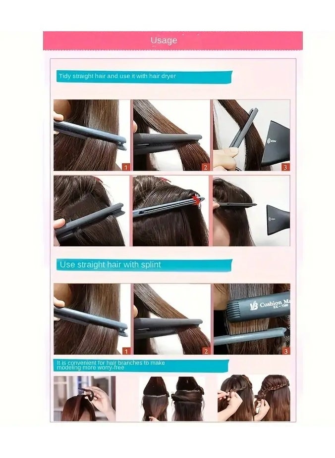 Rozino - 2 PCS Hairdressing Styling V-Shaped Comb Hair Messy Finishing Straight Hair Splint Comb Hair Cut Professional Practical Convenient Tool - Image 1