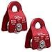 GM CLIMBING GM CLIMBING 20kN UIAA Certified Micro Prusik Minding Pulley 1/2" (Pack of 2(red)) - Image 2