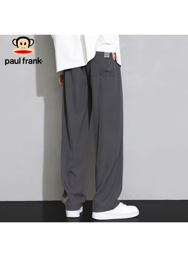 Paul Frank Men's Casual Pants Men's Spring Loose Sports Pants Wide Leg Men's Pants Grey Xl