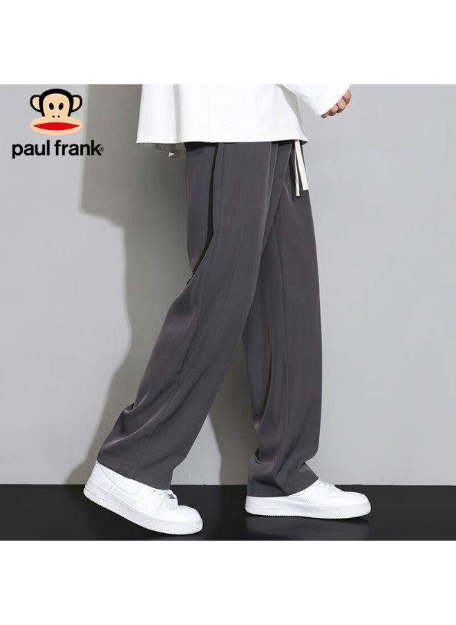 Paul Frank Men's Casual Pants Men's Spring Loose Sports Pants Wide Leg Men's Pants Grey Xl
