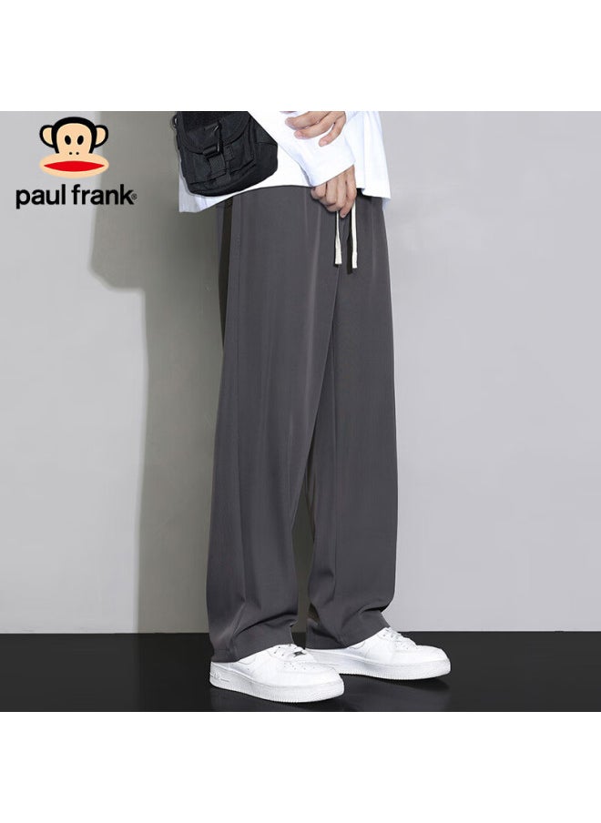 Paul Frank Men's Casual Pants Men's Spring Loose Sports Pants Wide Leg Men's Pants Grey Xl