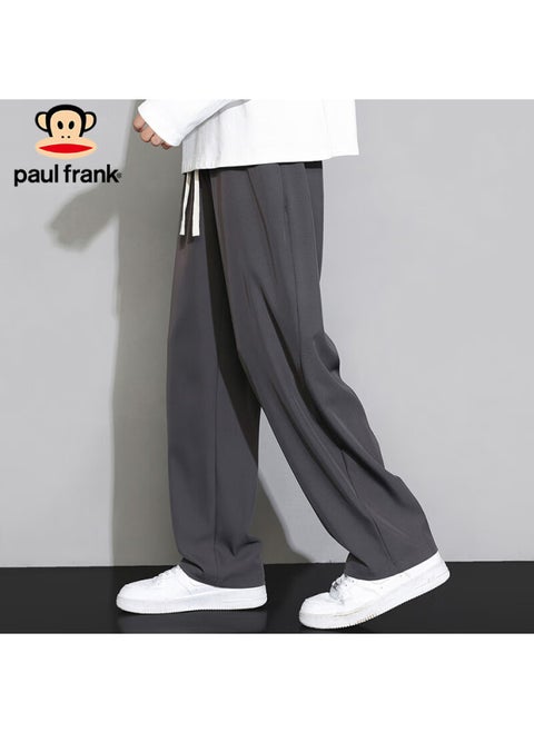 Paul Frank Men's Casual Pants Men's Spring Loose Sports Pants Wide Leg Men's Pants Grey Xl