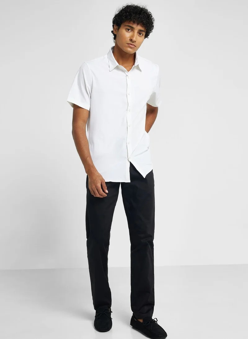 Thomas Scott Thomas Scott Men Classic Slim Fit Mid-Rise Chinos Trousers