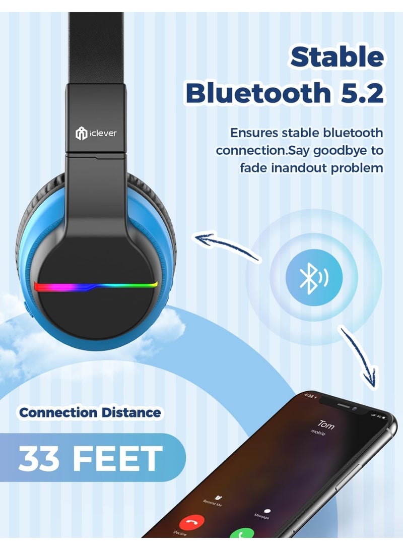 آيكليفير سماعات رأس للأطفال - سماعات رأس لاسلكية للأطفال فوق الأذن - Image 4