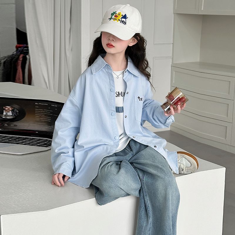 Internet Celebrity Fashion Spring Women'S Comfortable Coat Big Children'S Spring New Solid Color Cartoon Casual All-Match Cardigan Trendy - Image 4