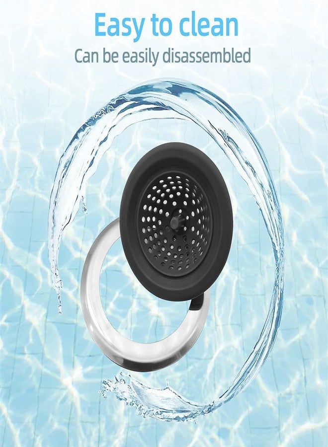 P Plus Fire Kitchen Sink Strainer Stainless Steel, Kitchen Sink Drain Strainer, Sink Strainers with Large Wide Rim 8.5cm Diameter for Kitchen Sinks(Black, Pack of 1) - Image 5