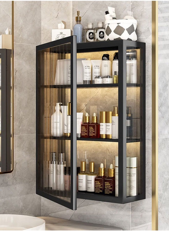 GoldenLike 3 Tier Bathroom Cabinet Wall Mounted Medicine Cabinet Waterproof Kitchen Storage Organizer with Door Multifunction Hanging Storage Cabinet for Bathroom Kitchen Laundry(30cm)  - Image 1