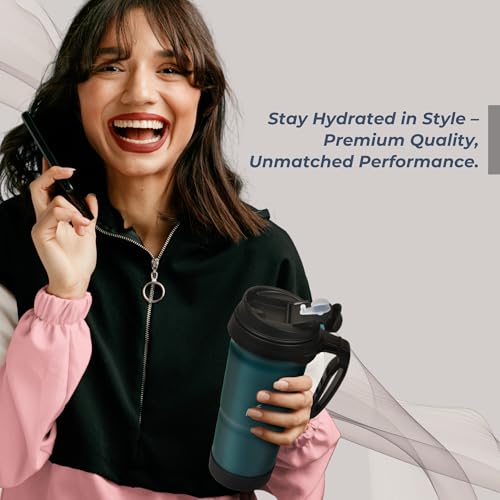 FLAIR Atom Vacuum Insulated Flask 709ml – Green,Leak-Proof, Hot & Cold, 304 Stainless Steel, Tough & Durable, Food Grade Travel Tumbler – Stay Hydrated, Sip Anywhere - Image 4