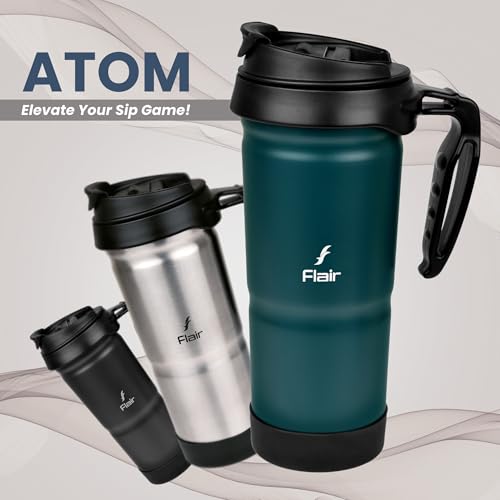 FLAIR Atom Vacuum Insulated Flask 709ml – Green,Leak-Proof, Hot & Cold, 304 Stainless Steel, Tough & Durable, Food Grade Travel Tumbler – Stay Hydrated, Sip Anywhere - Image 2