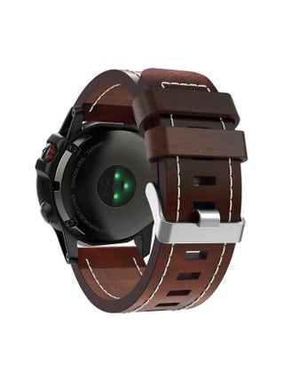 Replacement Strap For Garmin Fenix 6X 26mm Sewing Leather Steel Buckle Watch Band Red Brown - pzsku/Z0FF42E55CCB5CAEB3A33Z/45/_/1714870342/ef23fb28-ae2c-42f8-b73d-04703c36c21c