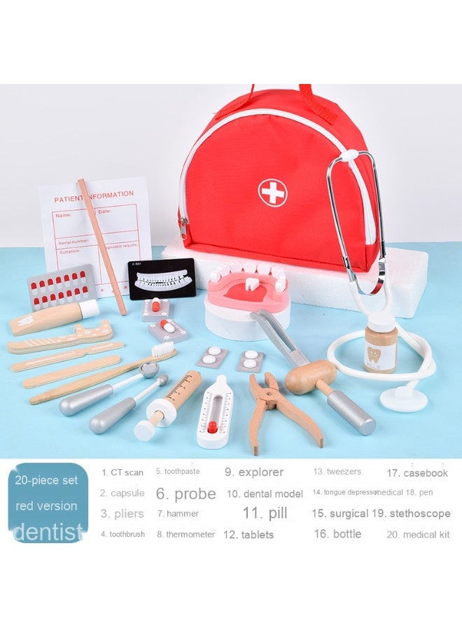 طقم حقيبة طبية صغيرة للأطفال - لعبة مخصصة للبنات والأولاد بتصميم ممرض واقعي - Image 1