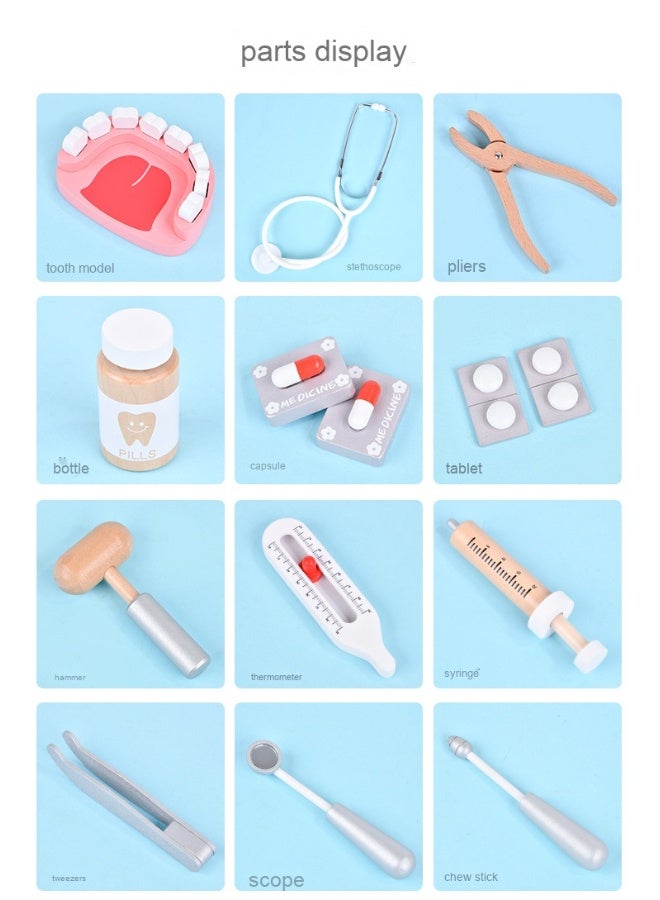 طقم حقيبة طبية صغيرة للأطفال - لعبة مخصصة للبنات والأولاد بتصميم ممرض واقعي - Image 4