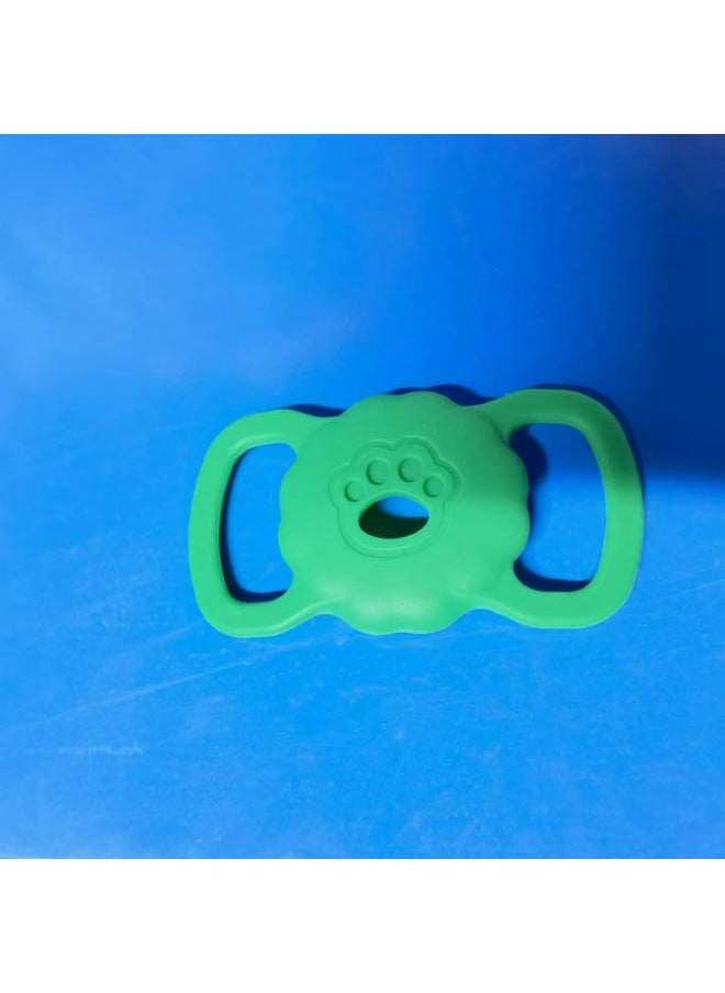 Generic - Applicable For Apple Airtag Tracker Anti-lost Device Locator Protective Cover Silicone Keychain Protective Cover-Color:Grass Green (buckle Style) - Image 1