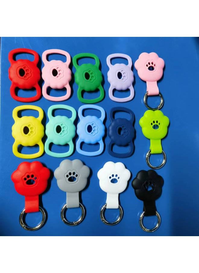 Generic - Applicable For Apple Airtag Tracker Anti-lost Device Locator Protective Cover Silicone Keychain Protective Cover-Color:Grass Green (buckle Style) - Image 1