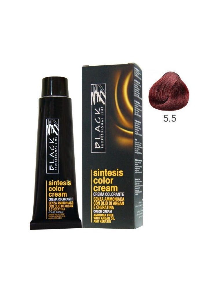 بلاك بروفيشينال لاين كريم سينتيسيس سينا بني فاتح 5.5 - 100 مل لون شعر خالي من الأمونيا لنتائج طبيعية - Image 1