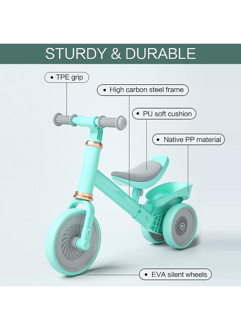 Swift Baby Balance Bikes Cute Toddler Riding Toys 2 Gear Adjustment Seat Kids Bicycles Outdoor Indoor Walker 3 Wheels Training Bike for 2 4 Years Old Boys Girls First Birthday Gifts  - Image 5