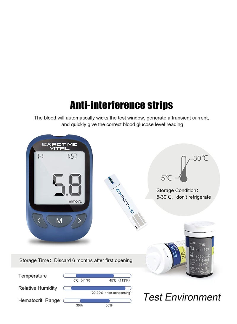 Generic Blood Glucose Monitoring System With 50 Test Strips And Lancets  - Image 4