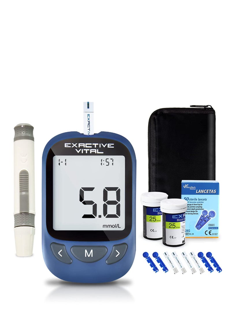 Generic Blood Glucose Monitoring System With 50 Test Strips And Lancets  - Image 1