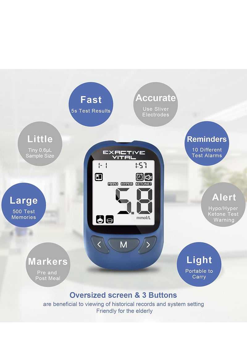 Generic Blood Glucose Monitoring System With 50 Test Strips And Lancets  - Image 2