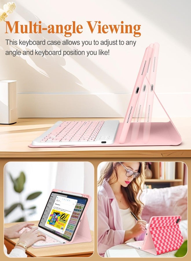Wazzasoft for iPad Air 11 inch Case 2024, Air 5th/4th Generation 10.9, Pro 11'' Case with Keyboard Pencil Holder Folio Tablet Cover Women Girls Cute Black Flower for iPad Air 11 2024 (M2), Pro 11 - Image 5