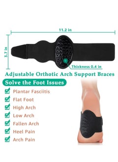 Adjustable Velcro Arch Support Sleeves - Orthotic Compression Braces for Plantar Fasciitis, Flat Feet & High Arch Pain Relief, Unisex Medical Foot Wrap - pzsku/Z0FF46464012605D7CED0Z/45/_/1697870108/46b327de-e74d-4fe6-8b18-82c1cc1f9b88