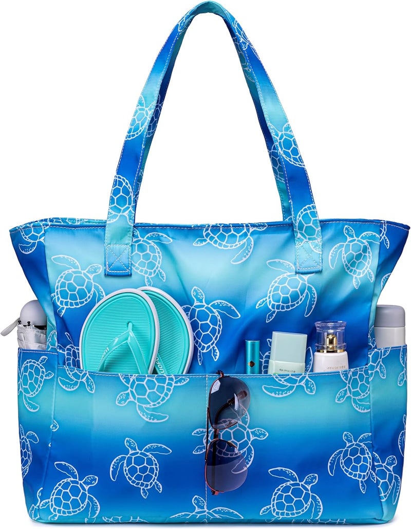 BLUBOON Waterproof Beach Tote Pool Bags for Women Ladies Extra Large Carry On Bag With Wet Compartment for Weekender Travel - Image 1