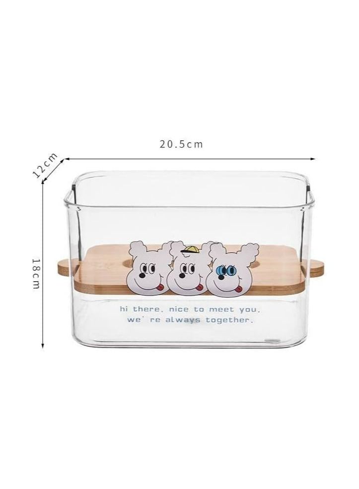 Generic Transparent acrylic tissue organizer random cartoon design 20 x 10 x 10cm  - Image 4