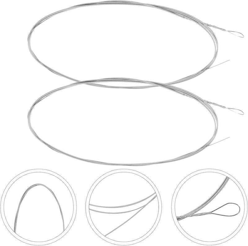 2Pcs Dulcimer Steel Strings Replacement Instrument Accessories Easy to Replace for Dulcimer Players and Beginners Sound Winding Strings - Image 2