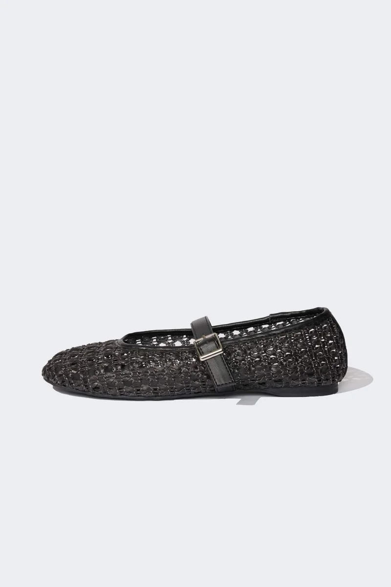ديفاكتو Woman Faux Leather Ballerina Flat Shoes