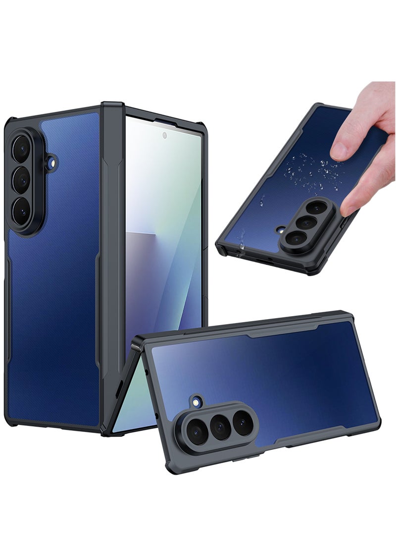 إكسوند جراب لهاتف Samsung Galaxy Z Fold 7، غطاء حماية بشاشة واقية مدمجة، هيكل هجين من TPU وPC، تصميم نصف شفاف مطفي مقاوم لبصمات الأصابع - Image 1
