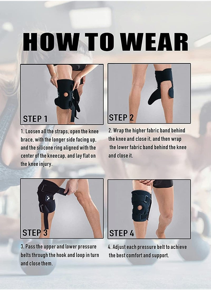 KASTWAVE - Decompression Knee Brace, with Side Stabilizers, for Pain Relief, Adjustable Compression Band, Suitable for Men and Women - Image 1