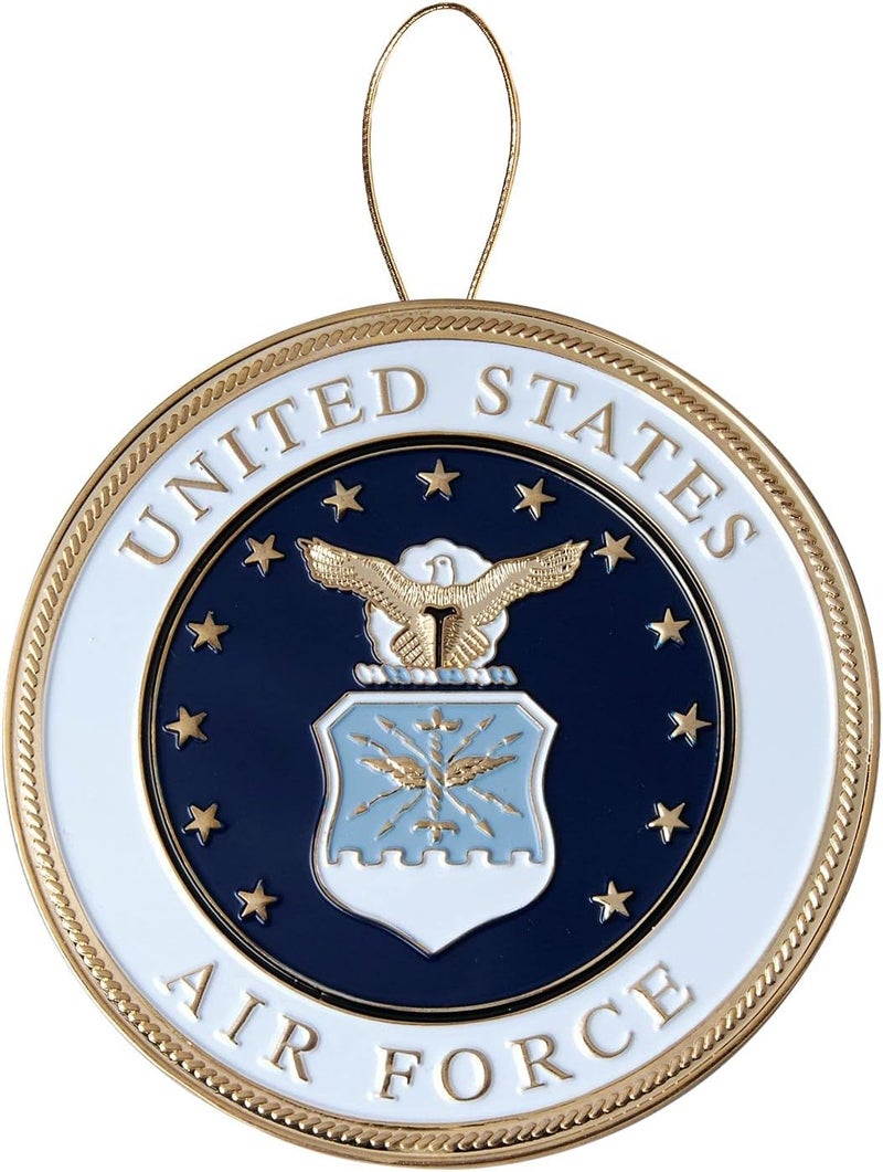 Allied Flag Air Force Heroes Series Holiday Ornament - Officially Licensed Air Force Medallion- Die Cast Metal - Image 1
