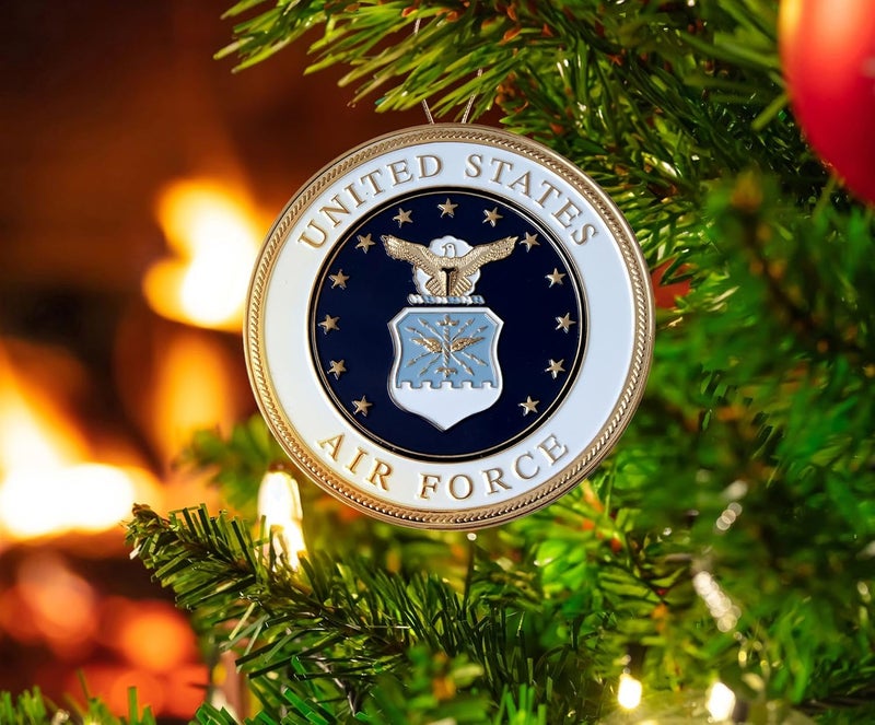 Allied Flag Air Force Heroes Series Holiday Ornament - Officially Licensed Air Force Medallion- Die Cast Metal - Image 3